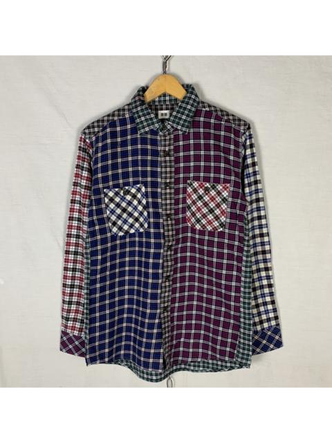 Other Designers Japanese Brand Uniqlo 7 Cut Patchwork Flannel Shirt