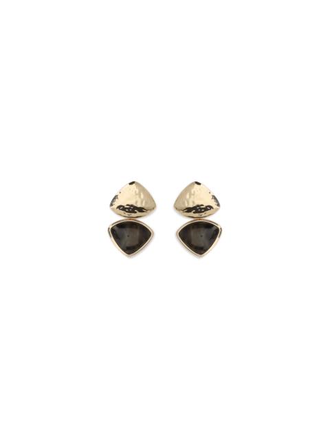 self-portrait Self-portrait Two-tone Speckled Enamel Earrings Gold