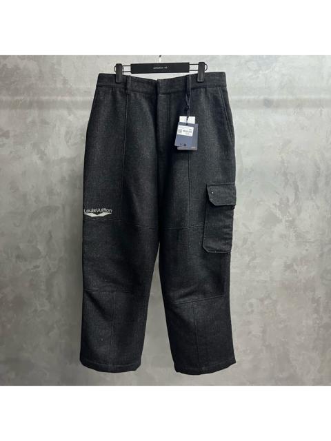 Louis Vuitton Louis Vuitton 2025 Solid Grey Mid-Rise Straight-Leg Casual Trousers with Pockets