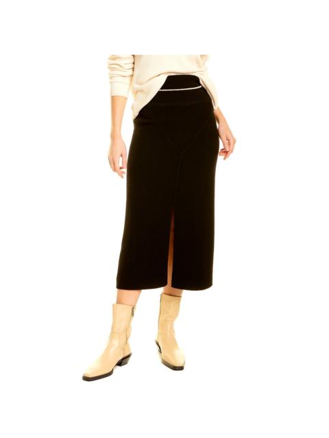 Moncler Moncler Wool-Blend Midi Skirt