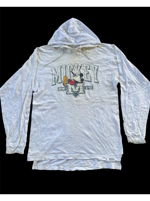 Other Designers Vintage - 🔥Vintage Mickey Mouse Big Logo Long Sleeve Hoodie USA 90s