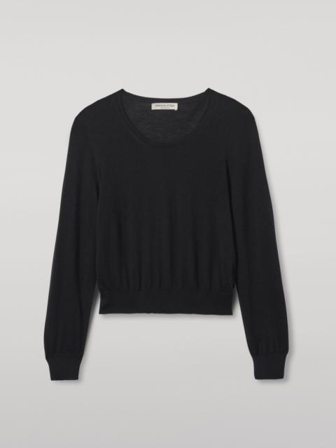 Johnstons of Elgin Ella Scoop Neck Superfine Cashmere Black Jumper