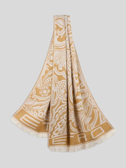 Etro PRINTED WOOL- AND SILK-BLEND SCARF