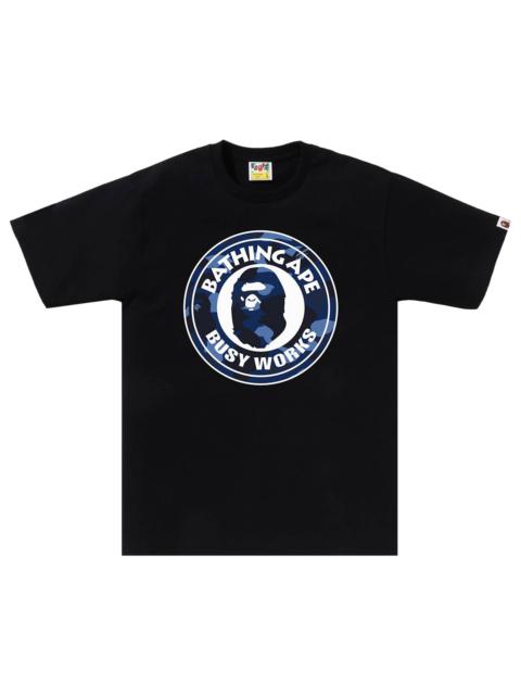 A BATHING APE® BAPE Color Camo Busy Works Tee 'Black/Navy'