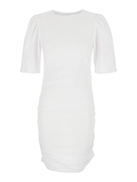 Isabel Marant Isabel Marant Women 'Mylda' White Crew Neck Dress With Pleated Details In Cotton Woman