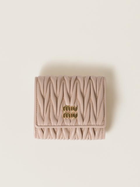Miu Miu Small matelassé nappa leather wallet