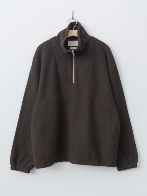 YOKE Wool Fleece Half Zip Pullover - Brown