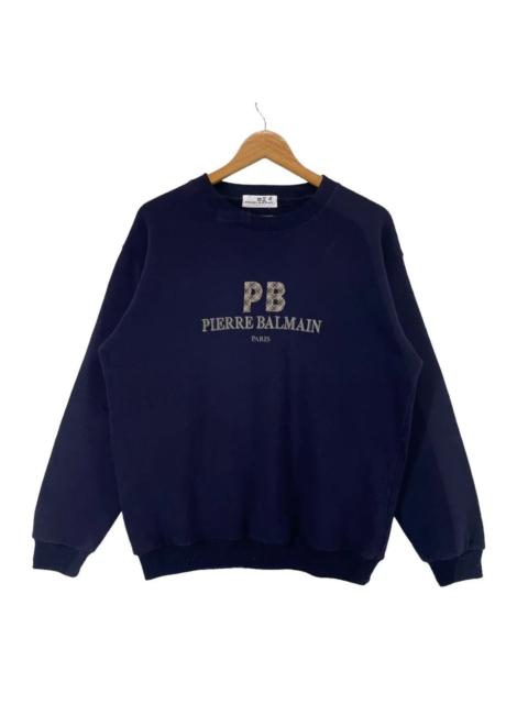 Other Designers Vintage Pierre Balmain Embroided Logo Pullover Sweatshirt