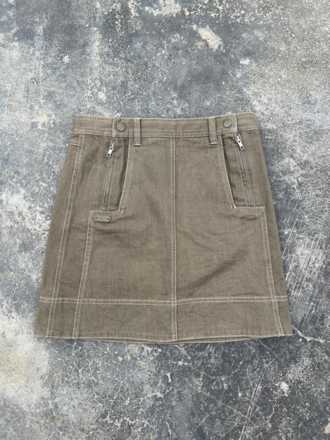Marc Jacobs Brown Zipper mini denim skirt