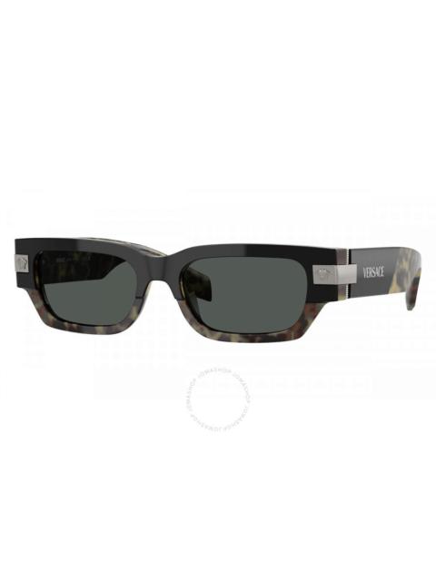 Versace Dark Grey Rectangular Men's Sunglasses VE4465 545687 53