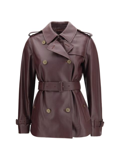 Burberry Burberry Women Short Leather Trench Coat