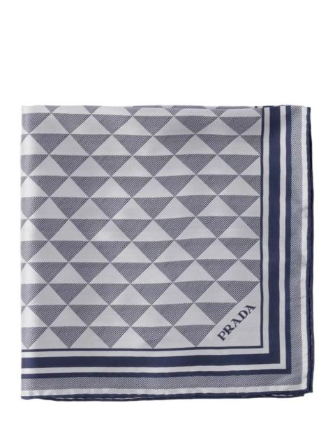 Prada Jacquard Silk Scarf 55X55