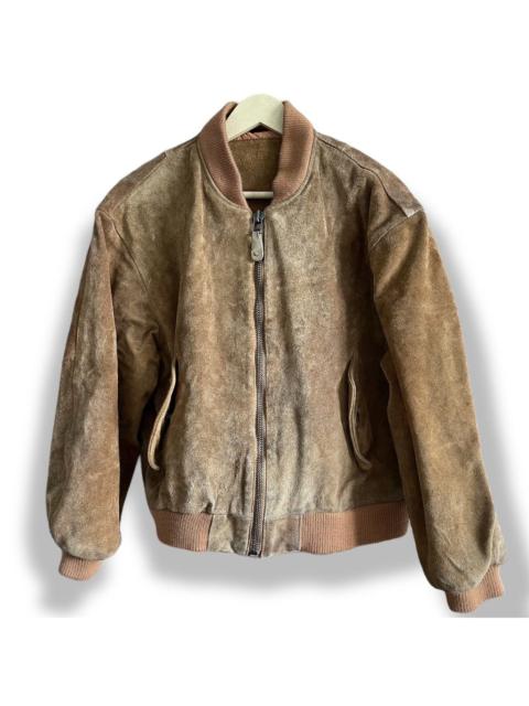 Other Designers Vintage Bomber Cowhide Suede Leather Jacket