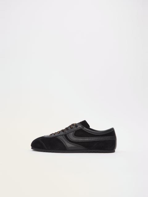 Dries Van Noten Suede Leather Trainer — Black