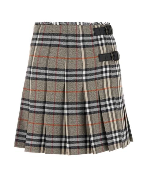 Burberry Burberry Women Embroidered Wool Skirt