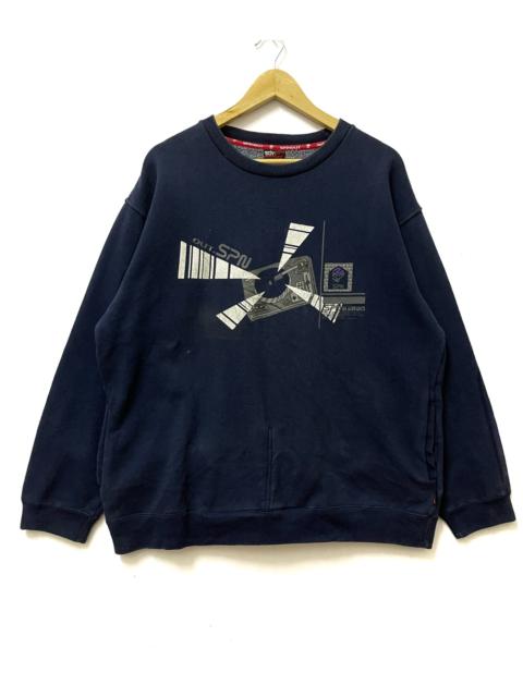 Other Designers Vintage - Vintage Spin Out Big Logo Sweatshirt Navy Large