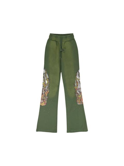 WHO DECIDES WAR Who Decides War Flame Glass Sweatpants 'Green'