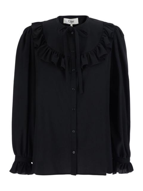 Chloé Chloé Women Shirt With Black Silk Front Panel Women