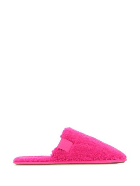 Loewe Loewe Man Fluo Pink Eco Shearling Slippers