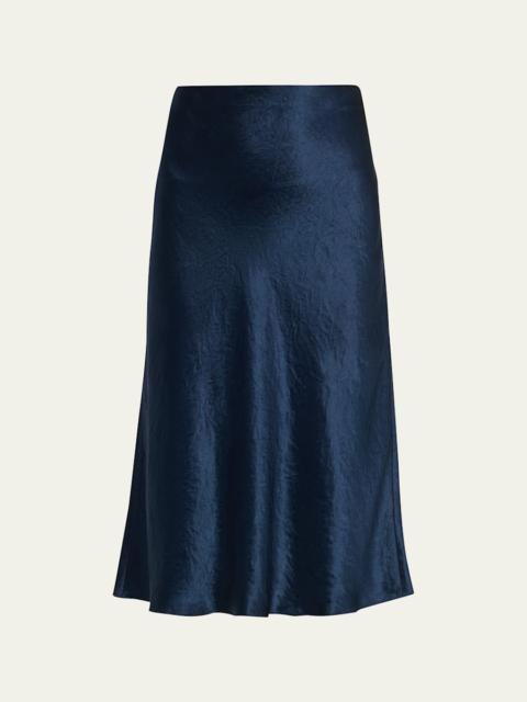 Vince Satin Slip Midi Skirt