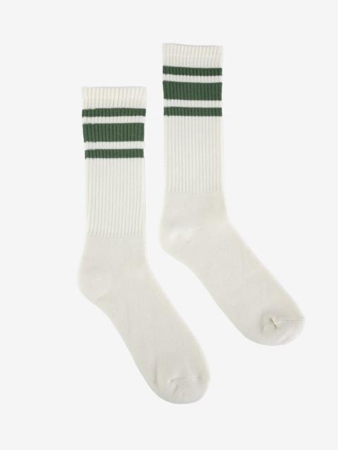 Iron Heart DEC-80-OLV2 Decka 80s Skater Socks - Olive