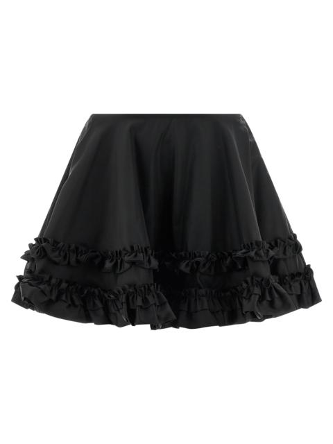 GANNI Ganni Women 'Duchesse Nylon Mini Frill' Skirt