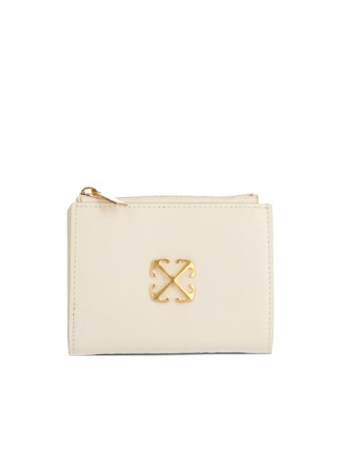 Off-White Jitney logo-plaque zipped wallet