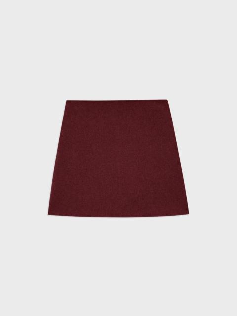 High-Waist Mini Skirt in Double-Face Wool-Cashmere