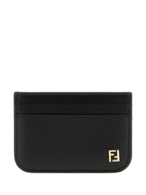 FENDI Fendi Women Black Leather Ff Card Holder