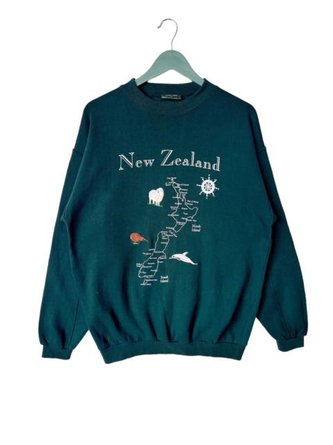 Other Designers Vintage 80s New Zealand Map Sweatshirt