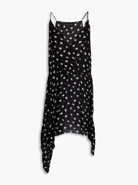 Other Designers Sally wrap-effect printed mousseline mini dress
