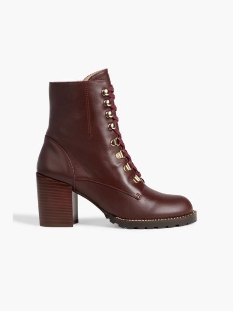 Stuart Weitzman Kolbie lace-up leather ankle boots