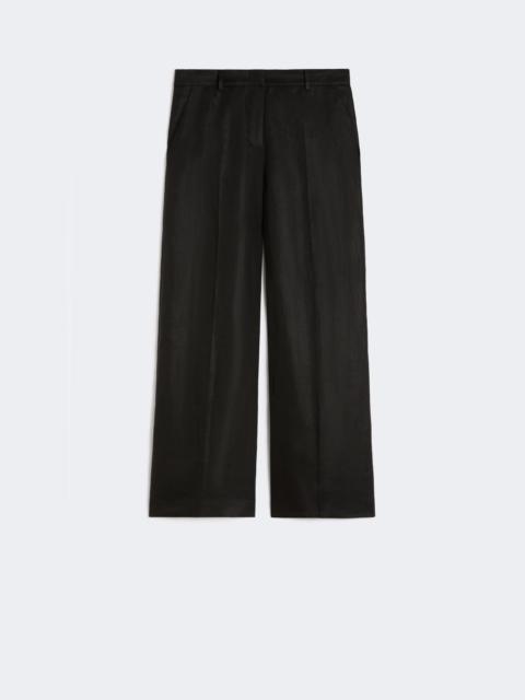 WEEKEND Max Mara Linen canvas trousers - BLACK