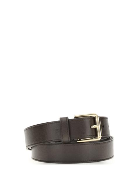 Givenchy Givenchy Voyou Leather Long Belt Chocolate