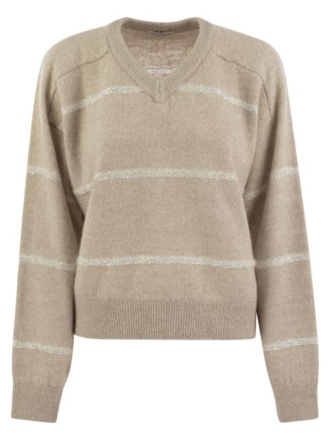 Brunello Cucinelli Brunello Cucinelli Women Alpaca, Cotton And Wool Sweater With Sequins