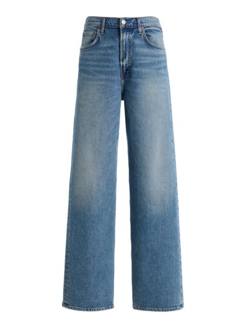 AGOLDE Ren Stretch High-Rise Wide-Leg Jeans medium wash