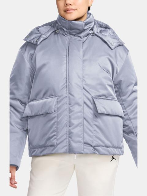 Jordan Jordan Flight Down Jacket with Removable Hood in Ghost at Nordstrom