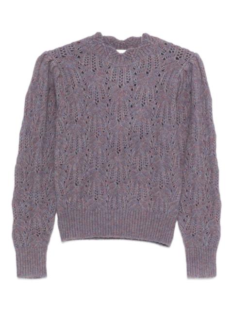 Isabel Marant Étoile puff-sleeve open-knit sweater
