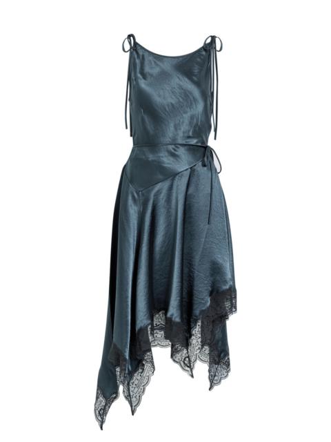 Acne Studios Acne Studios Doyla Asymmetric Satin Midi Dress