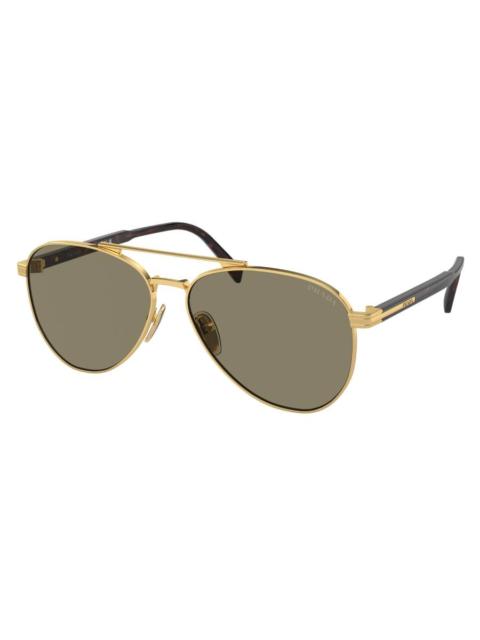 Prada Prada Light Brown Pilot Men's Sunglasses PR A58S 5AK90F 58
