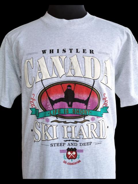 Other Designers 1992 Vintage Whistler Canada Ski Hard Tshirt