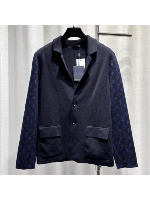 Louis Vuitton Louis Vuitton Black Logo-Print Cuffs Lambswool Sweater