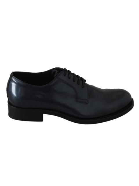 Dolce & Gabbana Dolce & Gabbana Blue Leather Derby Dress Formal Shoes
