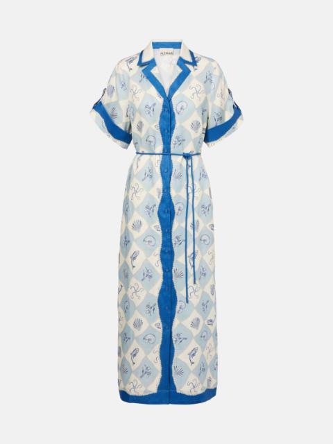 ALÉMAIS Pia printed linen shirt dress