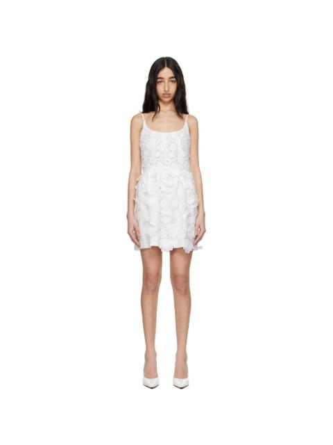 ANNA SUI White 3-D Minidress