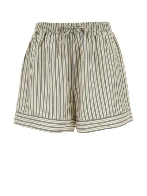 LE KASHA Embroidered silk Wensu shorts