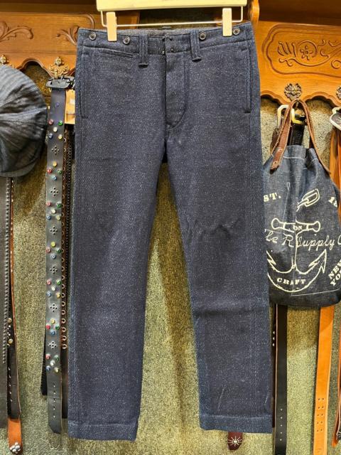 RRL by Ralph Lauren Ralph Lauren RRL Dark Blue Snowflake Mixed Fabric Pants