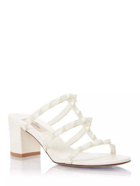 Women's Rockstud Block Heel Slide Sandals