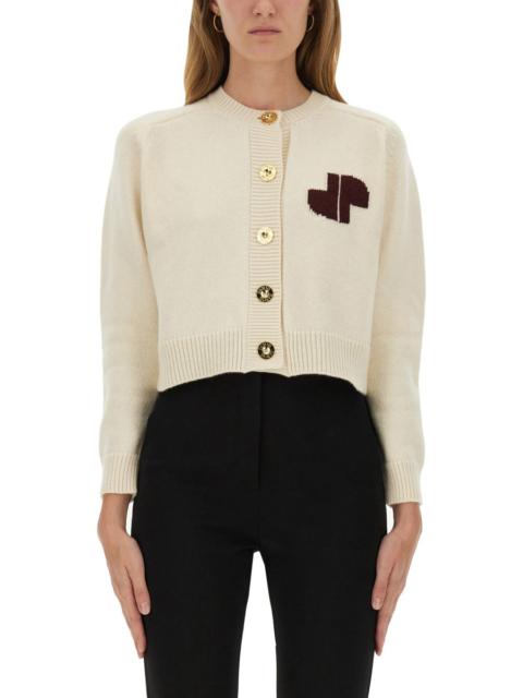PATOU CARDIGAN WITH INLAY LOGO