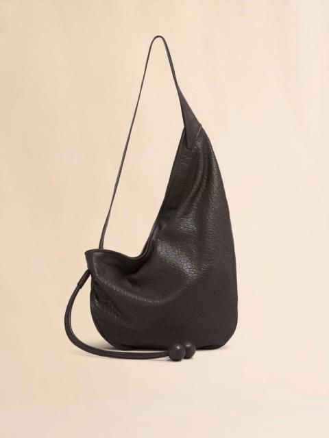 Marni SMALL BROWN NAPPA HOBO BAG